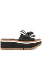 Clergerie Astral Striped Platform Sandals - Black