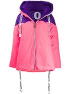 Khrisjoy Colour Block Oversized Puffer Jacket - Pink