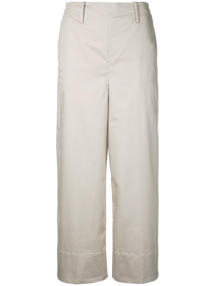 Lemaire Cropped Trousers - Nude & Neutrals
