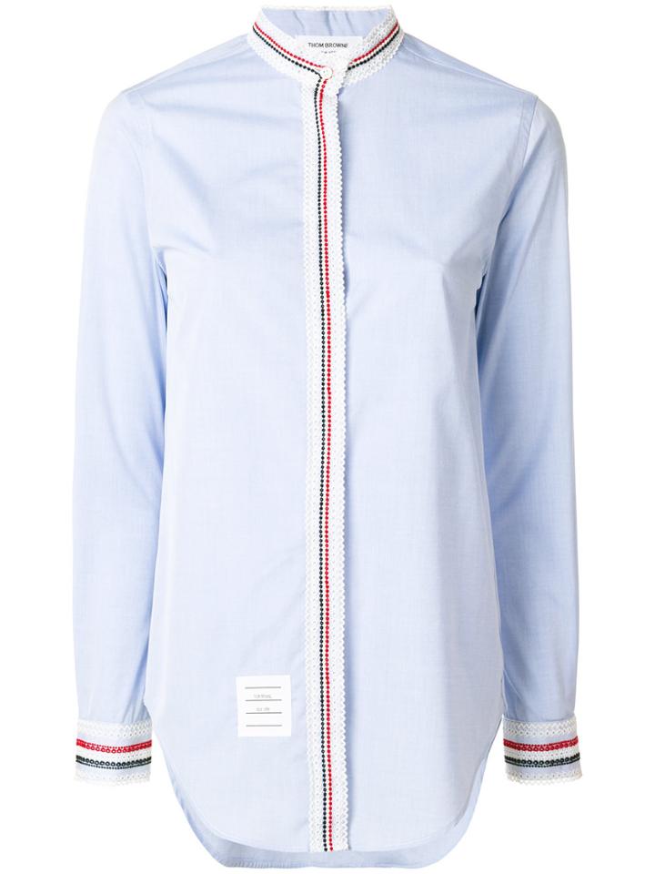 Thom Browne Lace Seam Plain Shirt - Blue