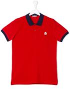 Moncler Kids Classic Polo Shirt, Boy's, Size: 14 Yrs, Red