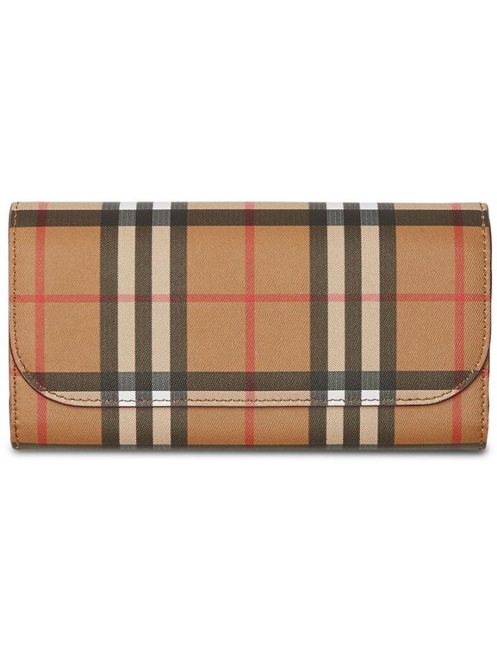 Burberry Vintage Check Continental Wallet - Yellow