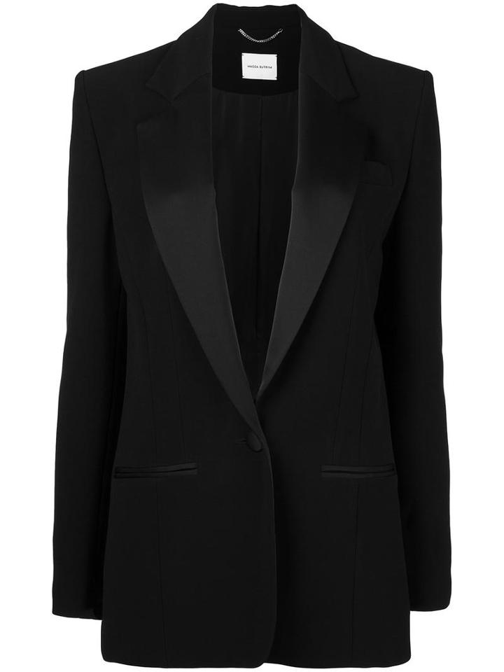 Magda Butrym 'leipzig' Blazer, Women's, Size: Small, Black, Silk/acetate/viscose