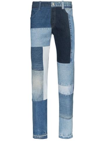 Children Of The Discordance Patchwork Straight Leg Jeans - Blue