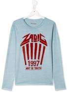 Zadig & Voltaire Kids Kita Graphic Long-sleeve Top - Blue