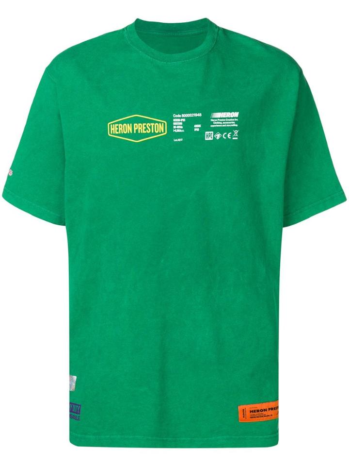 Heron Preston Logo Print T-shirt - Green