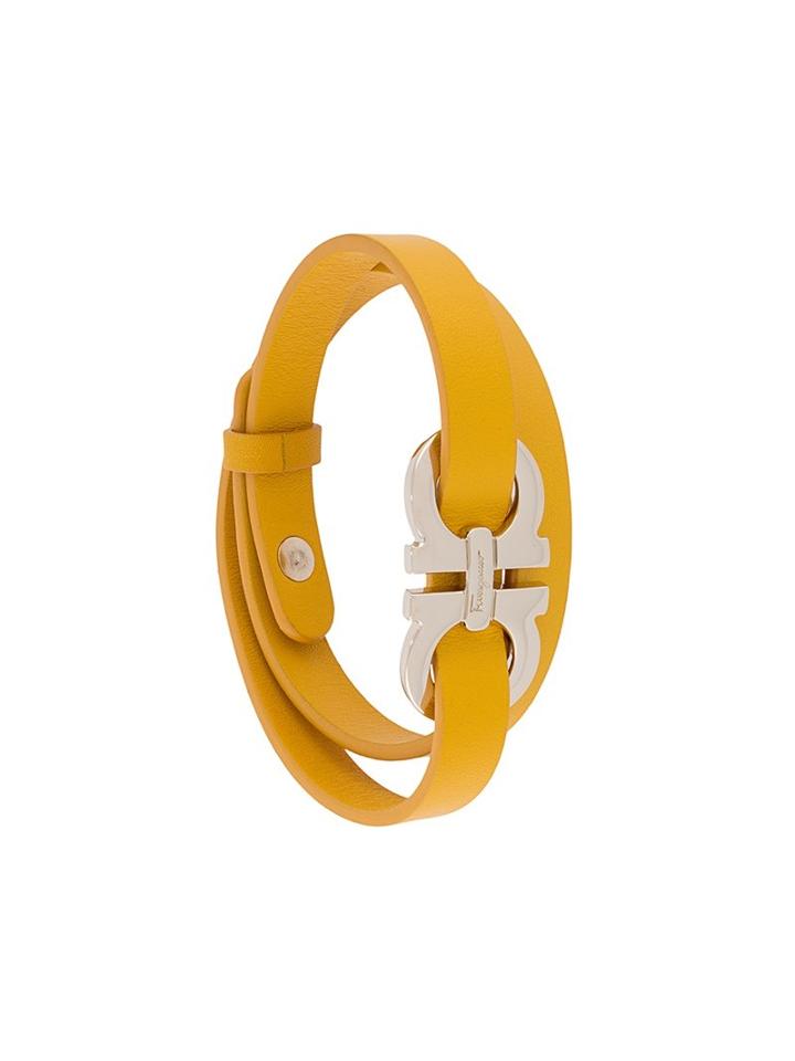 Salvatore Ferragamo Gancini Bracelet, Women's, Yellow/orange