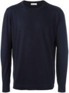 Brunello Cucinelli Crew Neck Jumper, Men's, Size: 56, Blue, Cashmere/wool