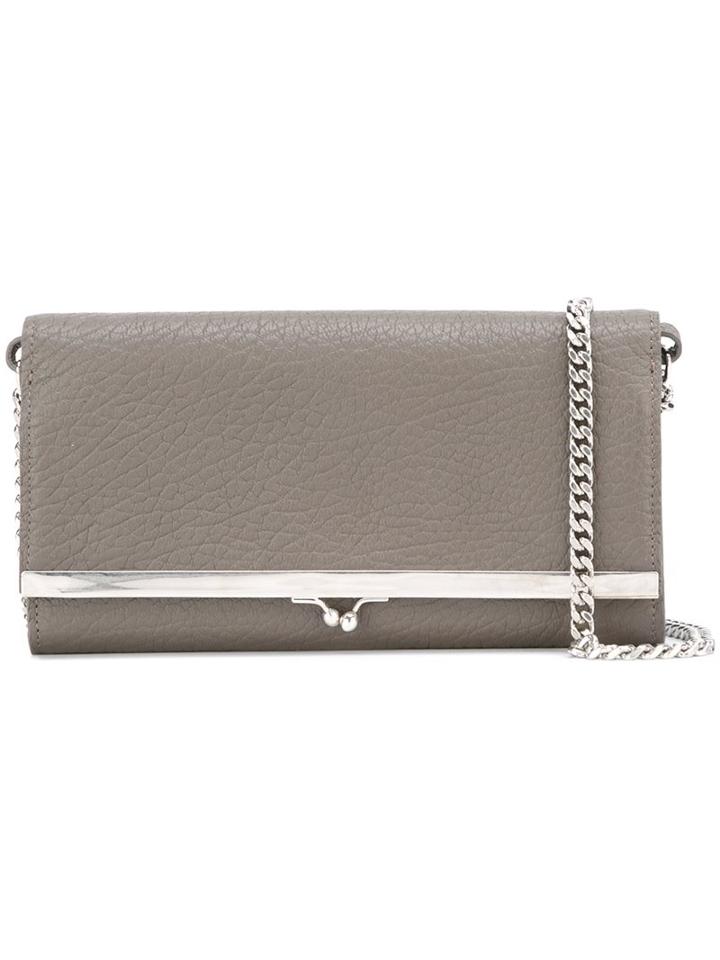 Maison Margiela Foldover Chain Crossbody Bag, Women's, Grey