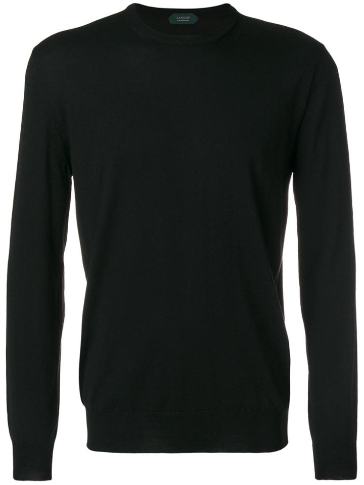 Zanone Crew Neck Jumper - Black