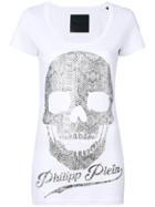Philipp Plein Scoop Neck Logo T-shirt - White