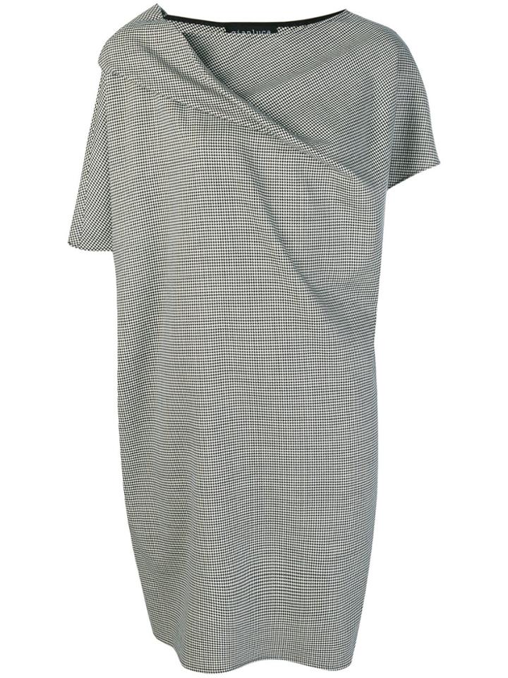 Gianluca Capannolo Vichy Print Cocoon Dress - Black