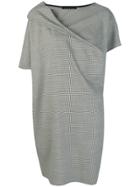 Gianluca Capannolo Vichy Print Cocoon Dress - Black