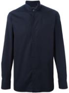 Z Zegna Classic Button Down Shirt, Men's, Size: 42, Black, Cotton/spandex/elastane