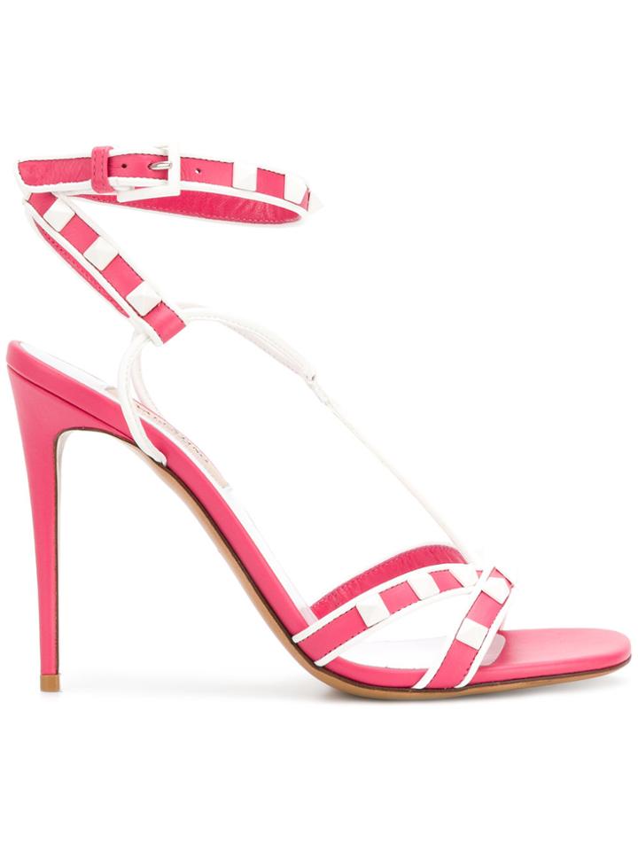 Valentino Garavani Free Rockstud Sandals - Pink & Purple