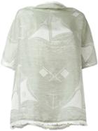 Loewe Nautical Pattern Blouse, Women's, Green, Silk/linen/flax/cotton