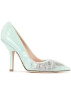 Midnight 00 Embellished Pointed Pumps - Blue