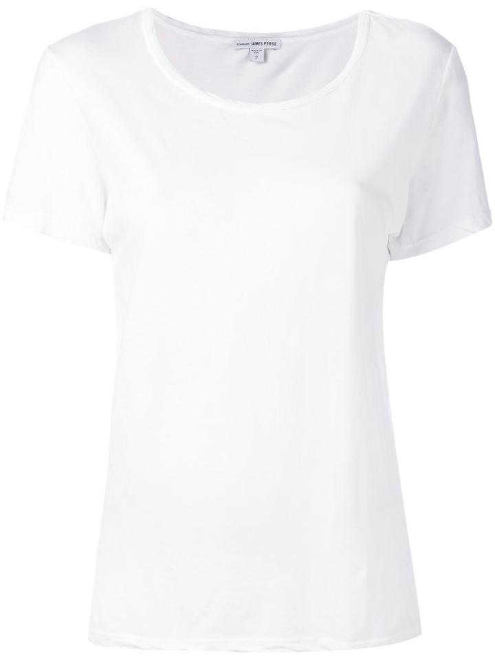 James Perse - Short Sleeve T-shirt - Women - Cotton - 3, White, Cotton