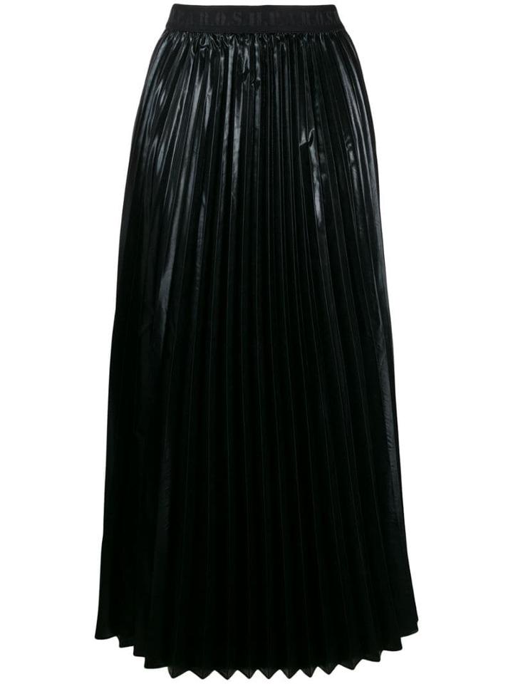 P.a.r.o.s.h. Logo Pleated Skirt - Black