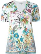 Etro Floral Print T-shirt, Women's, Size: 42, White, Cotton
