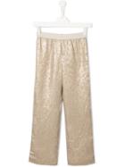 La Stupenderia Metallic Wide Leg Trousers