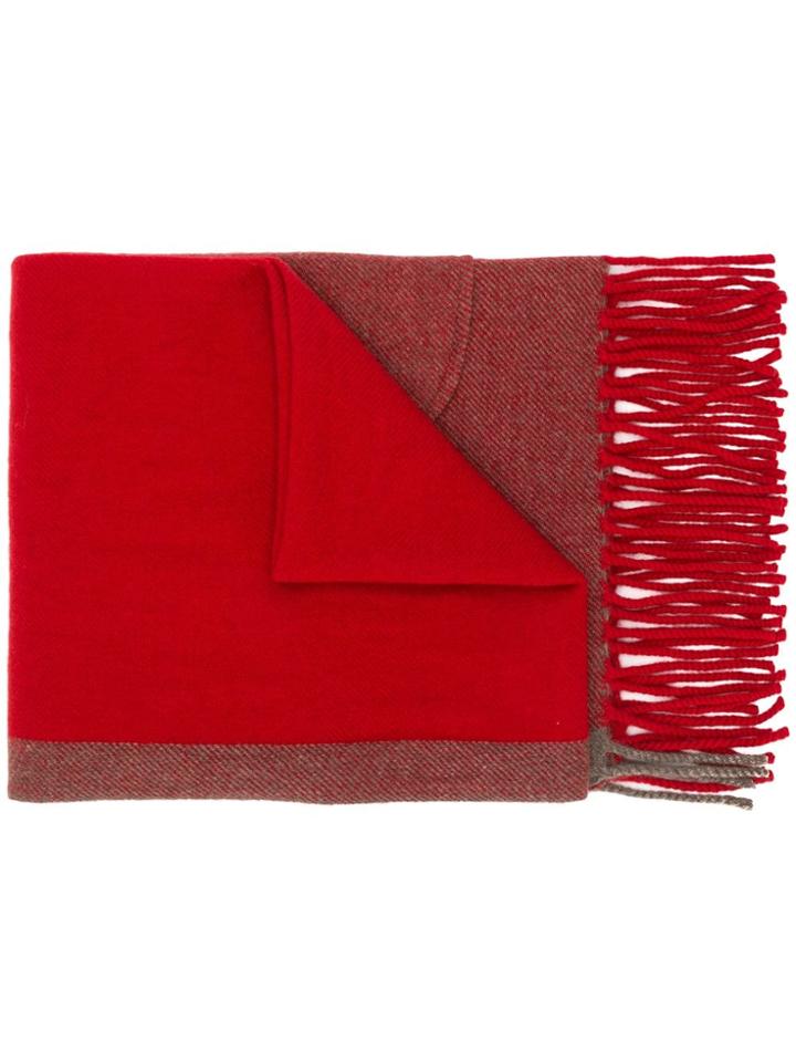 Plantation Two-tone Pocket Scarf - Red