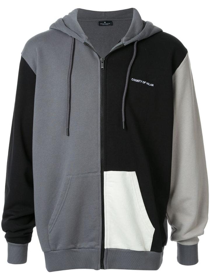 Marcelo Burlon County Of Milan Colour-blocked Zip-up Hoodie -