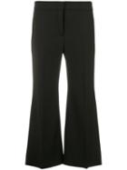 Valentino - Cropped Flared Trousers - Women - Spandex/elastane/lyocell/virgin Wool - 38, Black, Spandex/elastane/lyocell/virgin Wool