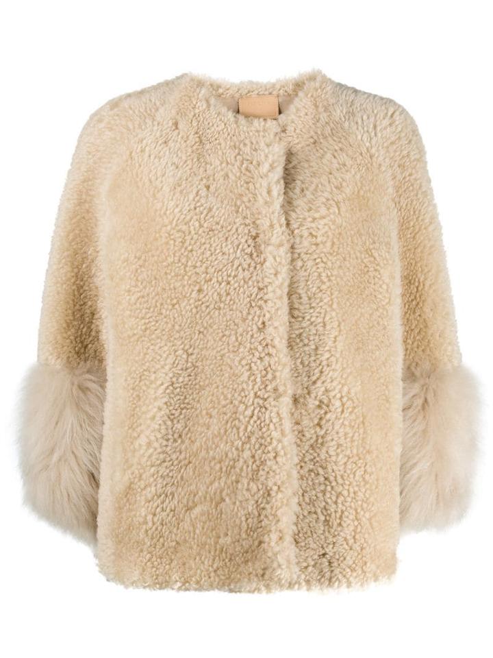 Prada Shearling Short Jacket - Neutrals