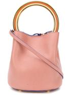 Marni Pannier Round Top Handle Tote - Pink & Purple