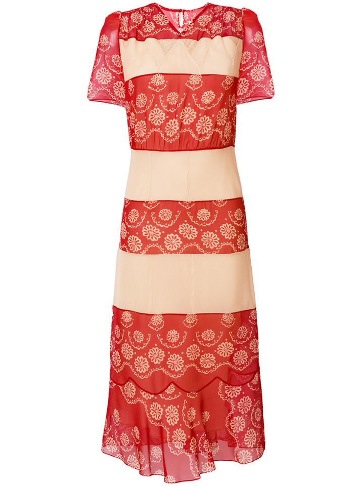 Maison Margiela Floral Embroidered Midi Dress