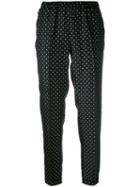 Alberto Biani Polka Dot Print Trousers, Women's, Size: 46, Black, Silk