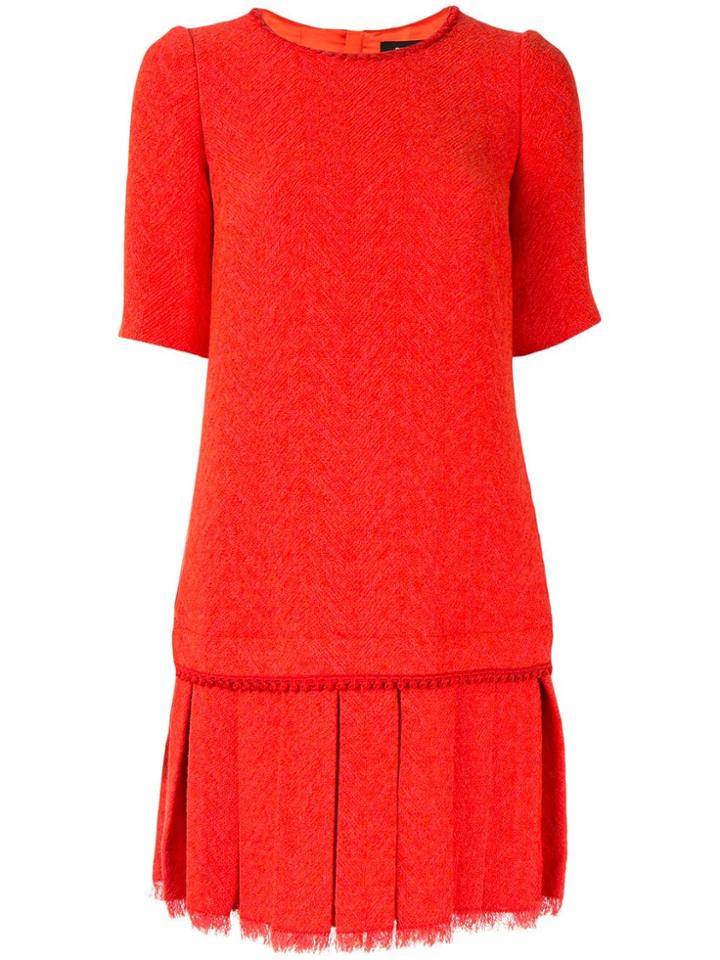 Paule Ka Chevron Knit Dress - Red