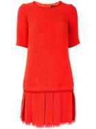 Paule Ka Chevron Knit Dress - Red