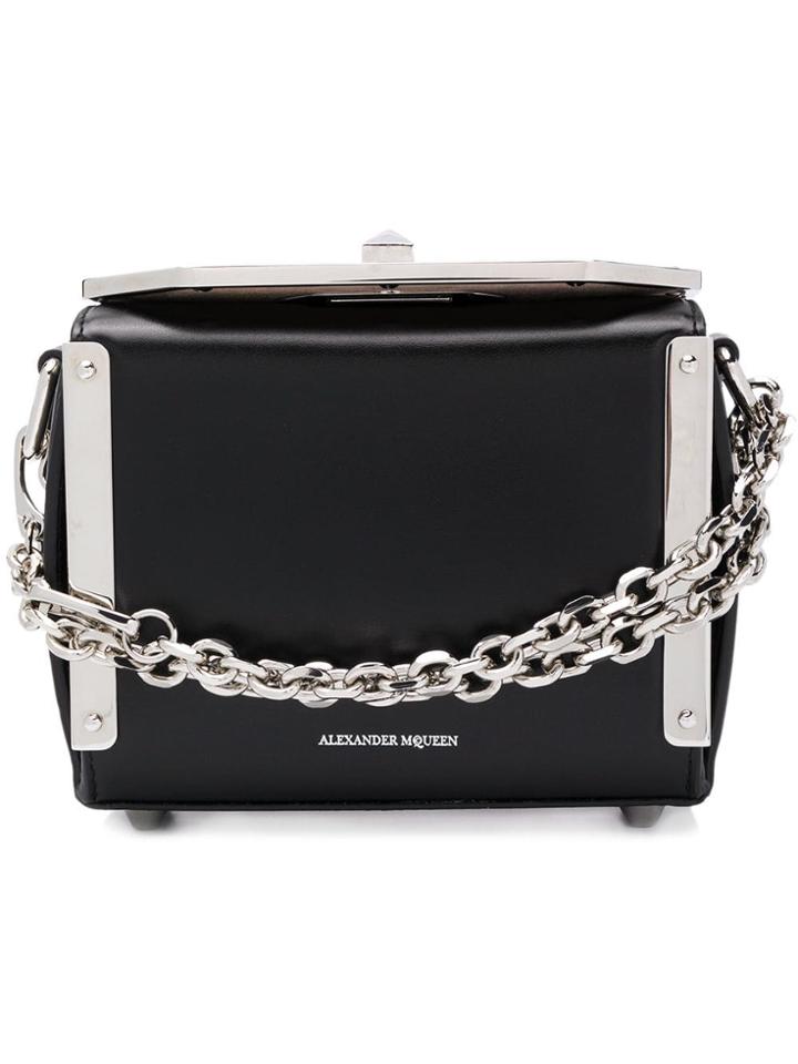 Alexander Mcqueen Chain Clutch Bag - Black