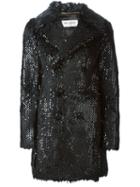 Saint Laurent Sequined Fur Coat