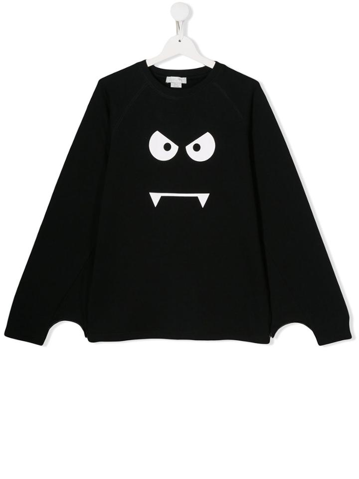 Stella Mccartney Kids Teen Halloween Bat Sweatshirt - Black