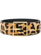 Rochas Leopard Print Belt - Black
