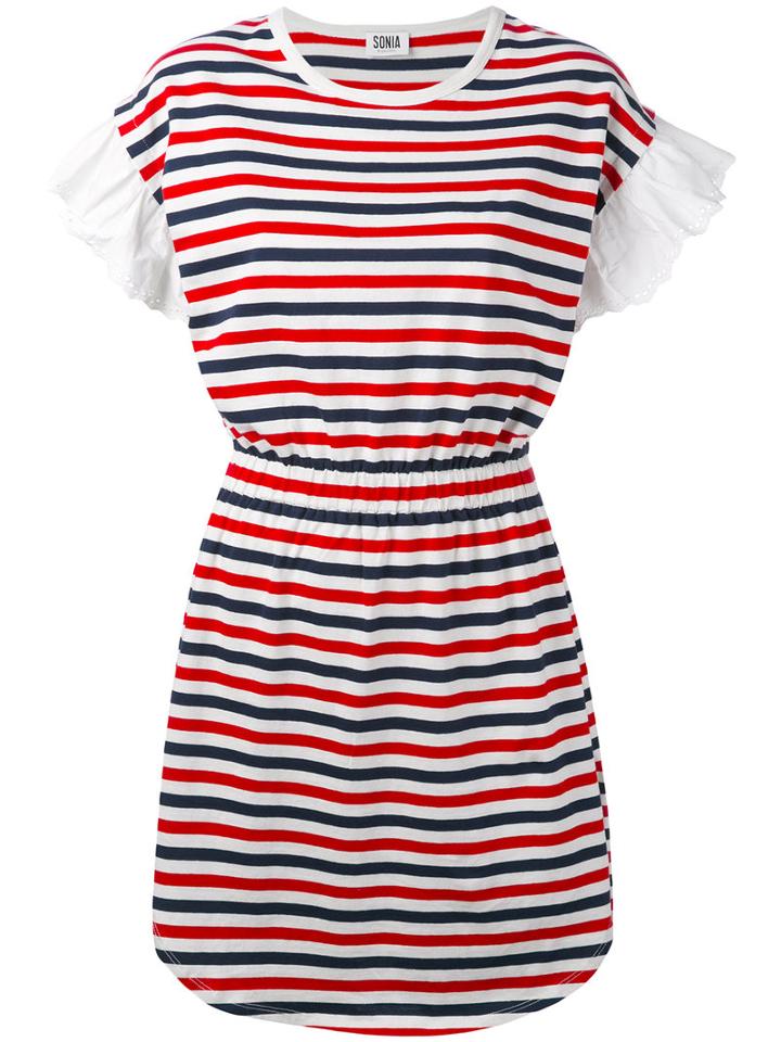 Sonia By Sonia Rykiel - Striped T-shirt Dress - Women - Cotton - Xs, White, Cotton