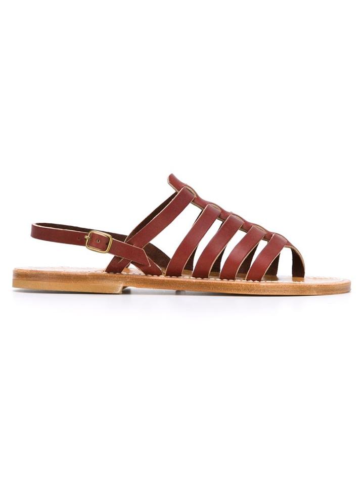 K. Jacques Homere Sandals, Women's, Size: 39, Red, Leather