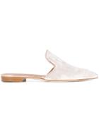 Malone Souliers Pointed Toe Slippers - White