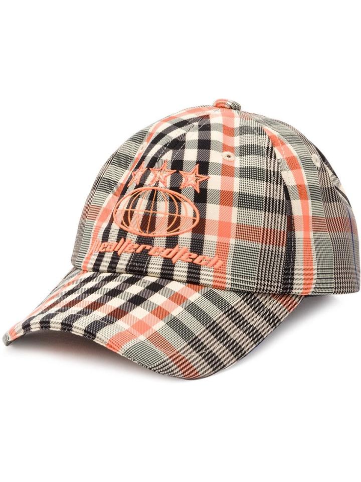 Juun.j Checkered Hat - Orange