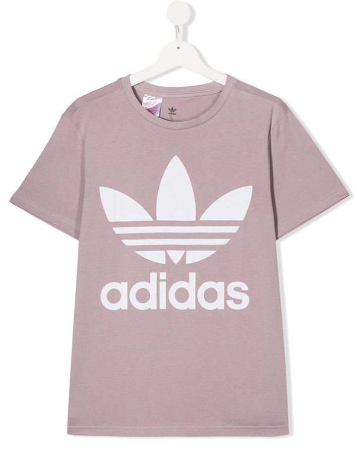Adidas Kids Adidas Kids Ej3246ttrefoil Sofvis/white Cotton - Pink