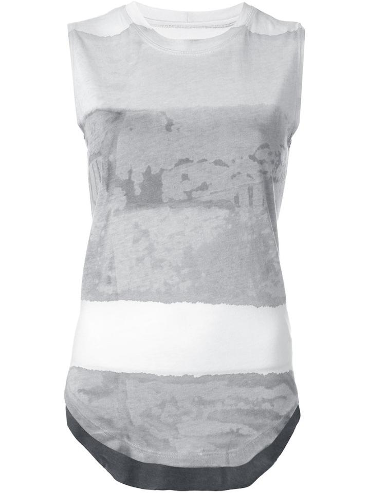 Raquel Allegra - Tie-dye Tank - Women - Cotton/polyester - 0, Women's, Grey, Cotton/polyester