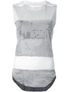 Raquel Allegra - Tie-dye Tank - Women - Cotton/polyester - 0, Women's, Grey, Cotton/polyester