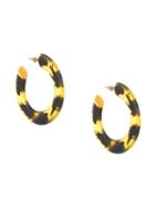 Cult Gaia Tortoise Effect Hoop Earrings - Brown