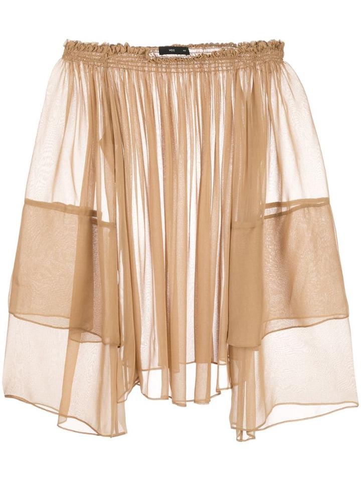 Voz Cascade Blouse - Neutrals