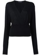 Dolce & Gabbana Wrap Jumper, Women's, Size: 44, Black, Silk