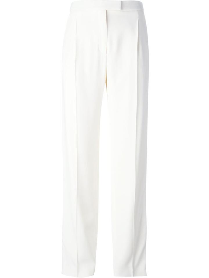 Alexander Mcqueen Straight Leg Trousers, Women's, Size: 38, Nude/neutrals, Acetate/viscose
