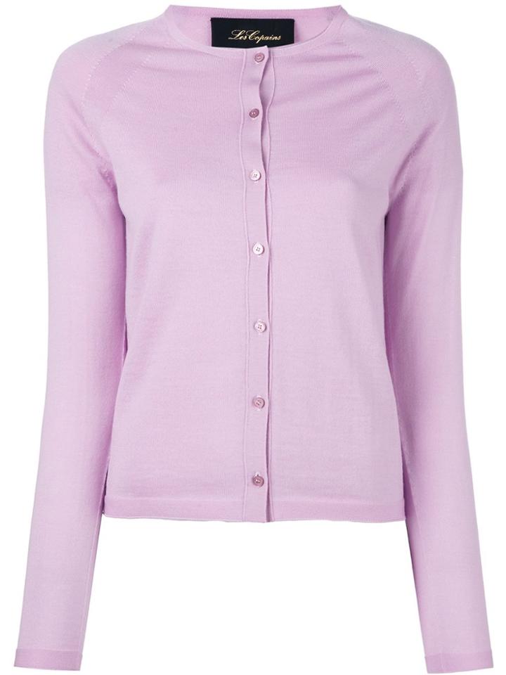 Les Copains Classic Twin Set Cardigan - Pink & Purple